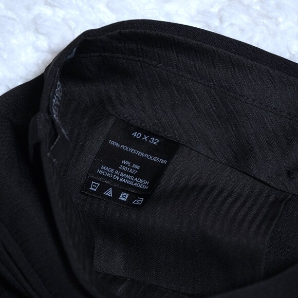 Kenneth Cole Reaction Black Men's Straight Leg Dress Pants Size 40 x 32 - Picture 2 of 6